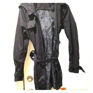 Navy blue trench coat